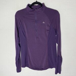 Paradox Purple Dri Release Recycled Polyester Merino Wool Activewear Top M